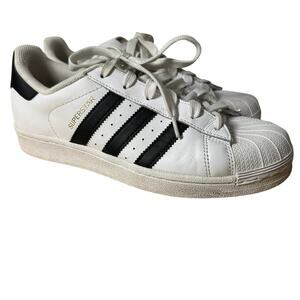 Adidas Superstar White Black Shell Toe Sneakers Womens 7.5 EUC Classic